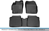 SMARTLINER Custom Fit Floor Mats 2 Row Liner Set Black for 2012-2015 Toyota Prius (No Prius V or C Models)