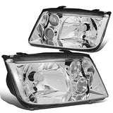 DNA Motoring HL-OH-VWJE99-SM Pair of Smoke Lens Euro-Spec E-Code Style Headlights Compatible with 99-05 Jetta MKIV,Left & Right Side