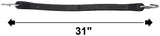 50 Pack of 31 Inch Trucking Rubber Tarp Straps with Crimped Metal S Hooks, 31" Inch Bungee Cords with Hooks, Heavy Duty Bungie Cord Tie Downs for Cargo, Tarps by kitchentoolz