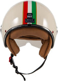 Open Face Helmet with Visor, 3/4 Motorcycle Helmet, Adults Retro Moped Helmets for Men Women, Half Face Motorbike Helmet for Vespa Scooter Chopper Jet Pilot Bobber, DOT Approved Helmet