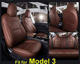 INCH EMPIRE Seat Cover Custom Fit for Tesla Model 3 Model Y Synthetic Leather Car Seat Cushion Protector for 2017 2018 2019 2020 2021 2022 All Season Customized (Grey Y)