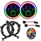 ORACLE LIGHTING 4,800 Lumen LED Halo Headlights – (Blue) 7" Jeep Wrangler JL/Gladiator JT Headlamp Assembly, 1 Pair, Part # 5769J-002