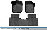 SMARTLINER Custom Fit Floor Mats 2 Row Liner Set Black Compatible with 2016-2020 Buick Envision