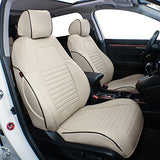 EKR Custom Fit Full Set Car Seat Covers for Select Honda Accord LX 2018 2019 2020 2021 2022 - Leatherette(Red )