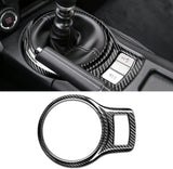 AIRSPEED Carbon Fiber Car Gear Shift Panel Frame Cover Interior Trim Sticker for Subaru BRZ Toyota 86 (2013-2020) Accessories, Red