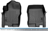 MAX LINER A0121 for 2008-2021 Nissan Frontier with Dual Drivers Side Floor Posts, Black