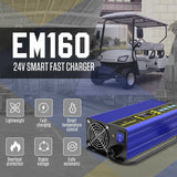 Battery Charger Automatic Smart Charger ，Automotive Battery Charger 24V 30A EM160 Fully-Automatic Smart Charger for Forklift Club Car Golf Cart