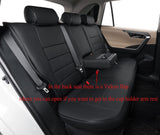 EKR Custom Fit Car Seat Covers for Select Ford Fusion SE,S,SEL 2013 2014 2015 2016 2017 2018 2019 2020 - Leather(Black)