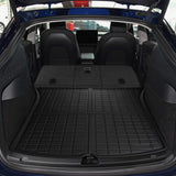 CENFUN for 2020-2022 Tesla Model Y All Weather Cargo Liner Mat with Backrest Mats, 5-Seat Tesla Model Y Interior Accessories Protective mat(Set of 4)