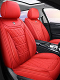 ZCJ XLX002 Leather Car Seat Covers, Faux Leatherette Automotive Vehicle Cushion Cover for Cars SUV Pick-up Truck Universal Fit Set Auto Interior Accessories， Airbag Compatible