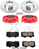 Power Stop K2324 Front Z23 Carbon Fiber Brake Pads with Drilled & Slotted Brake Rotors Kit