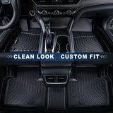 JDMON All Weather Floor Mats Compatible with 2022 Acura MDX, 1st, 2nd & 3rd Row Custom Fit Car Floor Liner Set Black