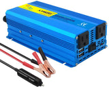 Cantonape 2500 Watt Pure Sine Wave Power Inverter 12V DC to 120V AC Converter with 4 AC Outlets and 3.1A USB Port & LED Display for Car RV Truck Boat Travel Emergency