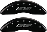 MGP Caliper Covers 14241SSS5RD Red Powder Coat Finish Front and Rear Caliper Cover, Set of 4 (Gen 5/SS Silver Characters, Engraved)
