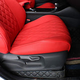 EKR Custom Fit Full Set Car Seat Covers for Select Honda Accord LX 2018 2019 2020 2021 2022 - Leatherette(Red )
