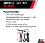 Pop & Lock PL8200 Power Tailgate Lock for Ford/Mazda (for Tailgate Without OEM Lock)