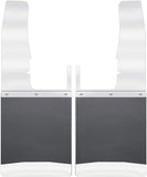 Husky Liners Mud Flaps | Kick Back Mud Flaps 12" Wide - Black Top and Stainless Steel Weight - Black | 17100 | Fits Chevrolet Silverado, Ford F-150, Dodge Ram, Toyota Tocoma/Tundra 2 Pcs