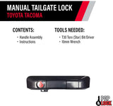 Pop & Lock PL5409 Magnetic Gray Metallic Manual Tailgate Lock with Bolt Codeable for Toyota Tacoma