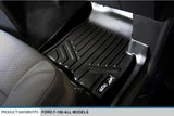 MAXLINER Floor Mats 2 Row Liner Set Black for 2009-2010 Ford F-150 SuperCrew Cab