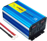 Cantonape 2500 Watt Pure Sine Wave Power Inverter 12V DC to 120V AC Converter with 4 AC Outlets and 3.1A USB Port & LED Display for Car RV Truck Boat Travel Emergency