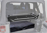 RAMPAGE PRODUCTS 86623 Rear Fold-Up Storage Rack, Interior Mount, Fold Up, for 2007-2018 Jeep Wrangler JK 4-Door Unlimited, Black Powder Coat Finish