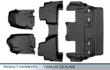 MAXLINER All Weather Custom Fit 3 Row Black Floor Mat Liner Set Compatible with 2015-2020 Cadillac Escalade (Does not fit ESV Models)