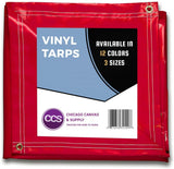 Heavy Duty Waterproof Vinyl Tarp by CCS CHICAGO CANVAS & SUPPLY – Extra Durable Multipurpose Truck Tarp Cover with Rustproof Grommets for Industrial & Commercial Use, White, 8 by 10 Feet