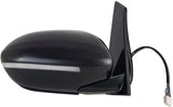 Fit System Passenger Side Mirror for Honda Odyssey Touring Elite Model, Smooth Black w/PTM Cover, w/Turn Signal, Memory, Foldaway, w/o Aspherical Lens, w/o Camera, Heated Power