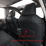 EKR Custom Fit Full Set Car Seat Covers for Select Toyota Corolla L LE LE Eco XLE Sedan 2014 2015 2016 2017 2018 2019 - Leatherette (Black)