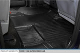 MAXLINER Floor Mats 2 Row Liner Set Black for 2009-2010 Ford F-150 SuperCrew Cab