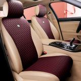 Red Seat Covers Universal Leather Seat Cover Comfortable Car Seat Cover 2/3 Covered 11PCS Fit Car/Auto/SUV (A-China red)