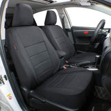 EKR Custom Fit Full Set Car Seat Covers for Select Toyota Tacoma 2016 2017 2018 2019 2020 2021 2022 /Double Cab - Leatherette (Black)
