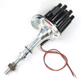 PerTronix D130700 Flame-Thrower Plug and Play Vacuum Advance Black Cap Billet Electronic Distributor with Ignitor II Technology for Ford Small Block