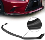 DNA Motoring 2-PU-505-R-RCF Resin Carbon Fiber Front With Vertical Stabilizers Bumper Lip Replacement For 14-16 IS250 IS350