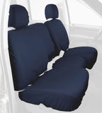 Covercraft Custom-Fit Front Bench SeatSaver Seat Covers - Polycotton Fabric, Charcoal Black