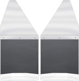 Husky Liners Mud Flaps | Kick Back Mud Flaps 12" Wide - Stainless Steel Top and Weight - Stainless Steel | 17097 | Fits Chevrolet Silverado, Ford F-150, Dodge Ram, Toyota Tocoma/Tundra 2 Pcs