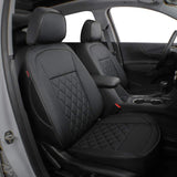 EKR Custom Fit Full Set Car Seat Covers for Select Chevy Malibu 2016 2017 2018 2019 2020 2021 2022 - Leatherette (Black)