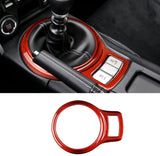 AIRSPEED Carbon Fiber Car Gear Shift Panel Frame Cover Interior Trim Sticker for Subaru BRZ Toyota 86 (2013-2020) Accessories, Red