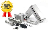 180 HITCH LTB6-2.5-KA Aluminum Adjustable 6" Drop, Stainless Steel Ball, 2.5" Receiver 18,500 GTW