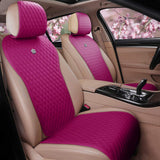Red Seat Covers Universal Leather Seat Cover Comfortable Car Seat Cover 2/3 Covered 11PCS Fit Car/Auto/SUV (A-China red)