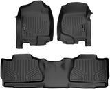 MAXLINER Custom Fit Floor Mats 2 Row Liner Set Black Compatible with 2007-2013 Chevrolet Avalanche