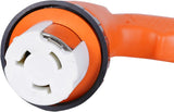 RVICORD 50 Amp 50Feet RV Heavy Duty STW Power Extension Cord for RVs and Automobiles AWG (6/3+8/1) with Locking Connector and Grip NEMA 14-50P to NEMA SS2-50R ETL Certified