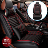 Luxury Leather Car Seat Covers Fit for Prius 2002-2020 Seat Cover Protector Waterproof Scratchproof Non-Slip Compatible with Airbag Full Set Beige