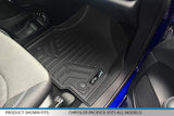 MAXLINER Floor Mats 3 Row Liner Set Black for 2017-2021 Chrysler Pacifica 8 Passenger Model Only (No Hybrid Models)