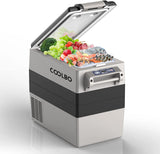 COOLBO Dual Temperature Zone Single Control Compressor Car Fridge Portable Cooler Freezer 12 Volt Dual Zone 58 Quart (55L). -14℉～50℉, 12/24V DC RV Car Refrigerators, For Truck, Outdoor, Camping, Vehicles, Travel, and Home Use (Fridge)