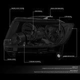 DNA Motoring HL-OH-GCH11-SM-CL1 Smoked Lens Headlights Replacement For 11-13 Grand Cherokee