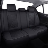 YIERTAI Universal Car Seat Covers for Ford Honda Accord Civic HRV Hybrid CRV Mitsubishi Fit Toyota Corolla Odyssey Waterproof Leather Full Set Cushions(Full Set/Black)