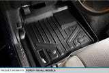 MAXLINER Floor Mats 2 Row Liner Set Black for 2011-2014 Ford F-150 SuperCrew Cab