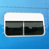 RoadWorks Stainless Steel 5” Chop Tops for Peterbilt 70” Side Sleeper Windows