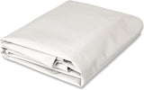 Heavy Duty Waterproof Vinyl Tarp by CCS CHICAGO CANVAS & SUPPLY – Extra Durable Multipurpose Truck Tarp Cover with Rustproof Grommets for Industrial & Commercial Use, White, 8 by 10 Feet